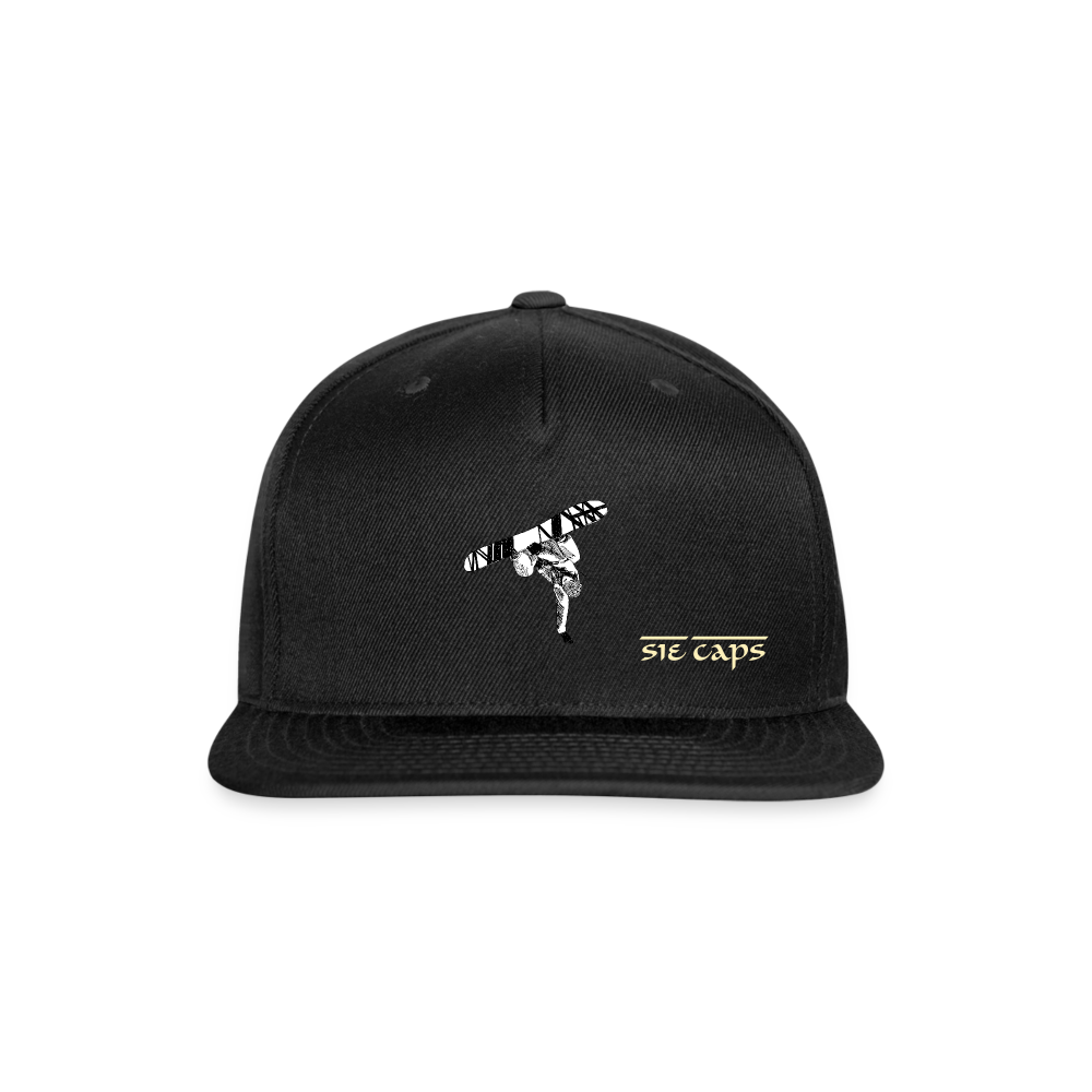 CRUNCY Snapback Baseball Cap - black