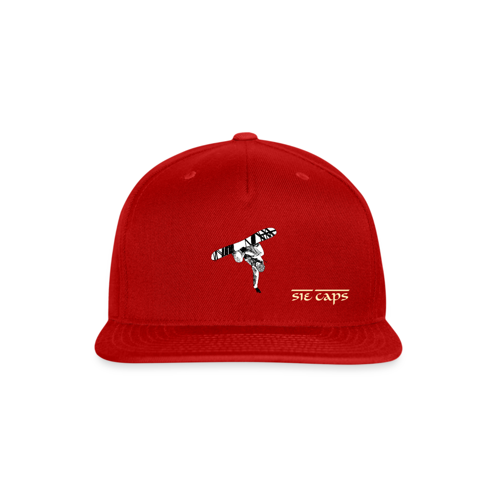 CRUNCY Snapback Baseball Cap - red