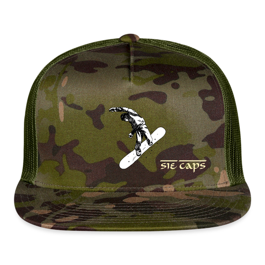 SIE CSPD CAMO SNOWBOARDER "STEEZE" Snapback Baseball Cap - MultiCam\green