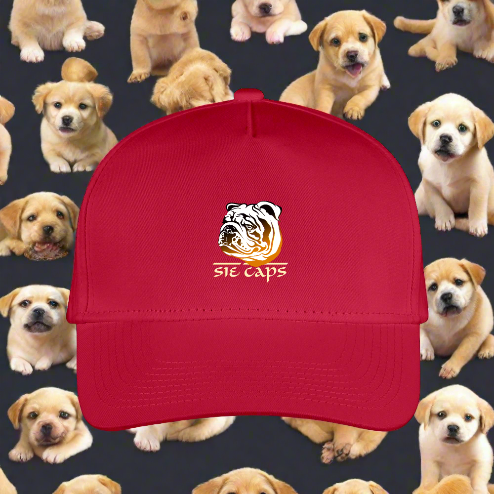 Bulldog Kid's Baseball Cap - red