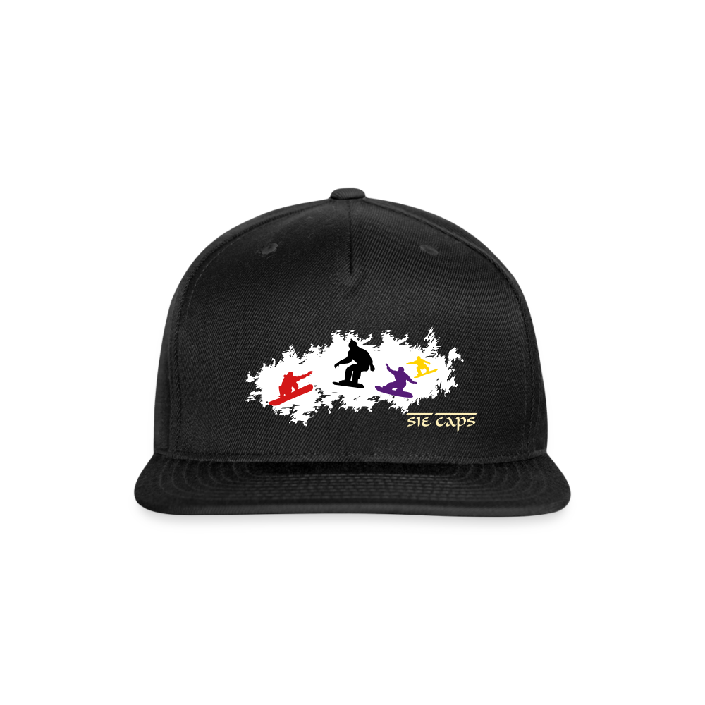 SIE CAPS "POW-POW" Snapback Baseball Cap - black