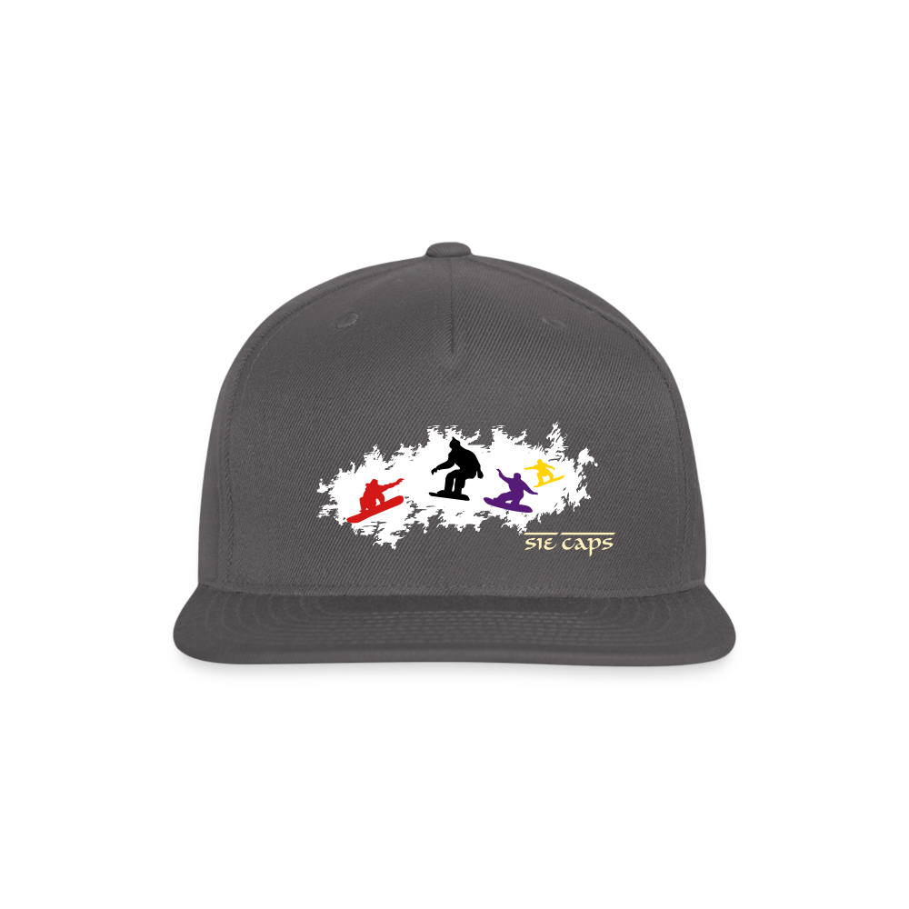 SIE CAPS "POW-POW" Snapback Baseball Cap - dark grey