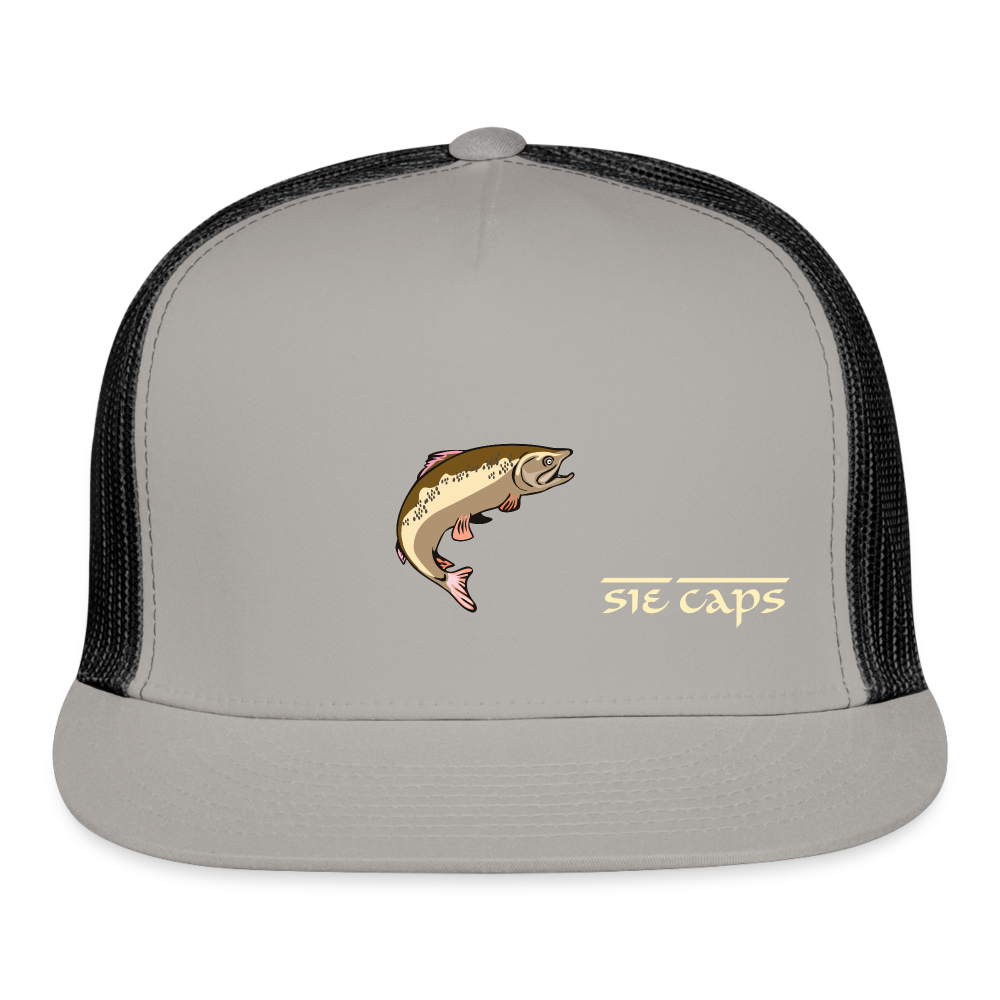 SIE CAPS "CAMO FISH" 3 Vented Snapback Cap - gray/black