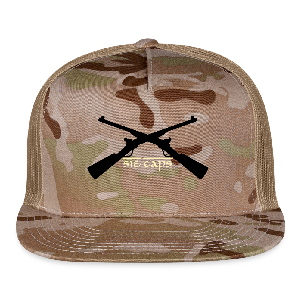 SIE CAPS "CROSSED RIFELS" Vented Snapback Cap - MultiCam\tan
