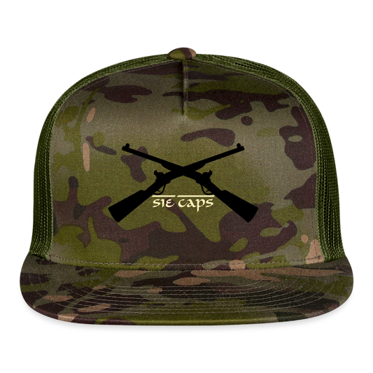SIE CAPS "CROSSED RIFELS" Vented Snapback Cap - MultiCam\green