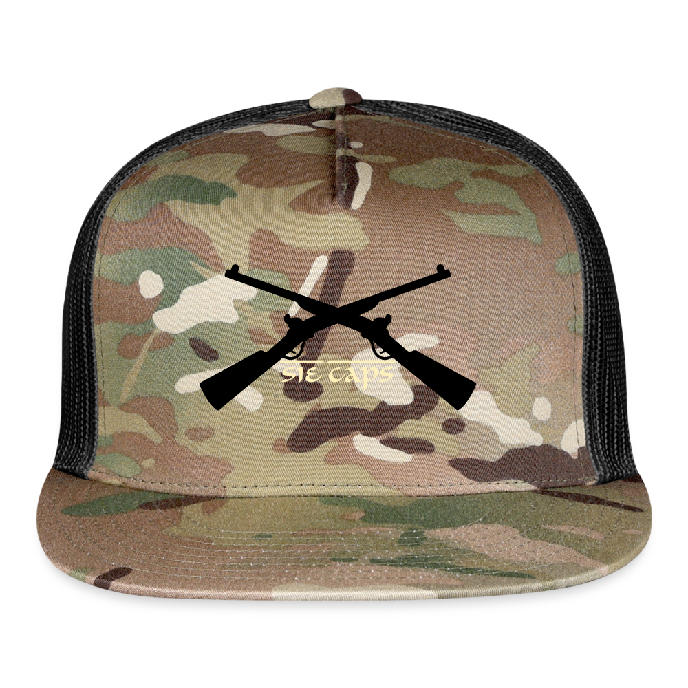 SIE CAPS "CROSSED RIFELS" Vented Snapback Cap - MultiCam\black
