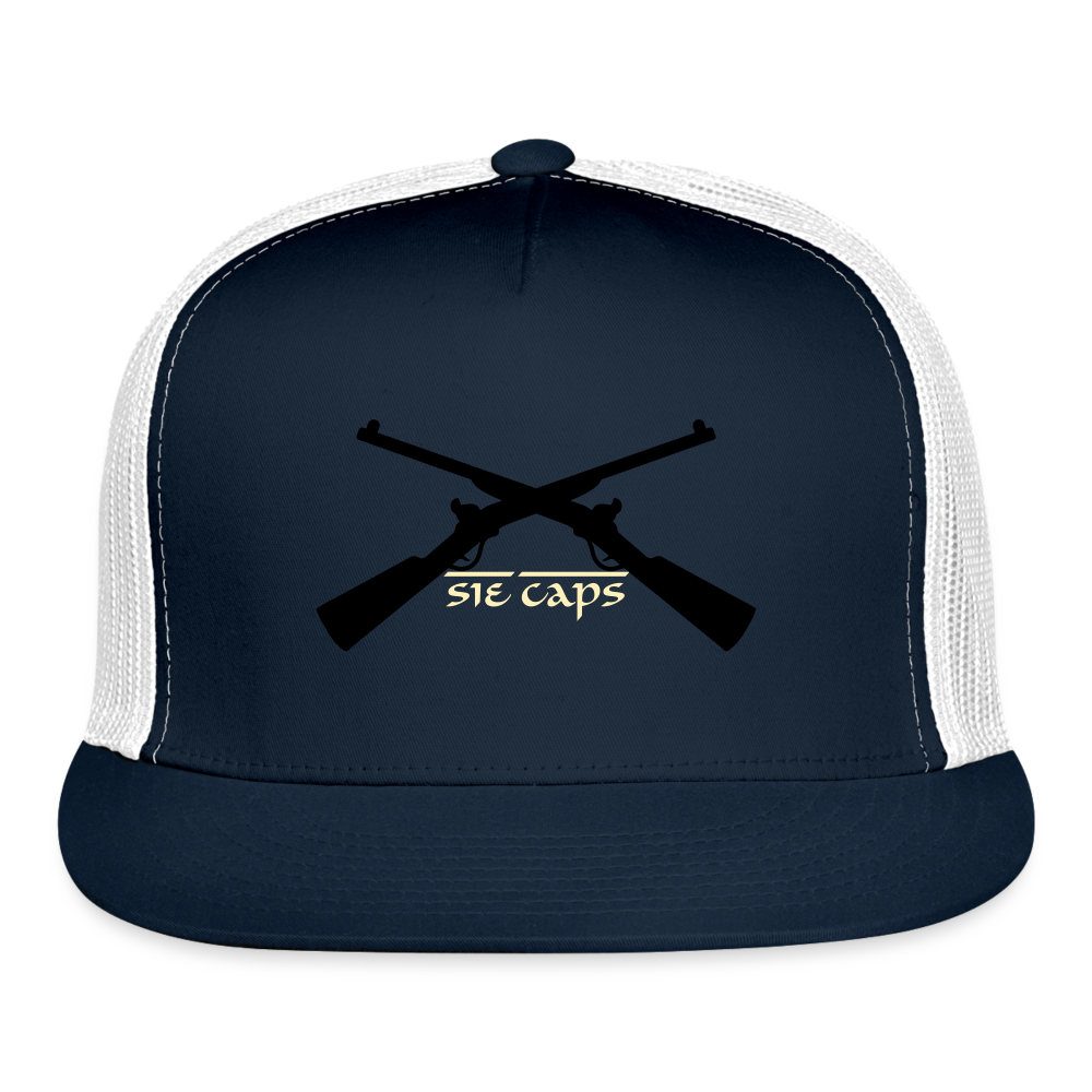 SIE CAPS "CROSSED RIFELS" Vented Snapback Cap - navy/white