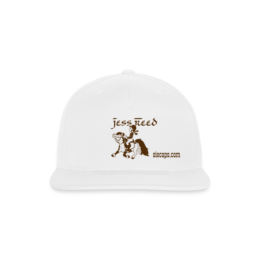 Jess Snapback Baseball Cap - white