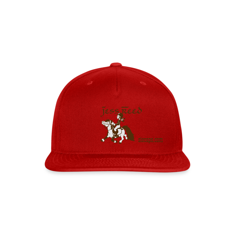 Jess Snapback Baseball Cap - red