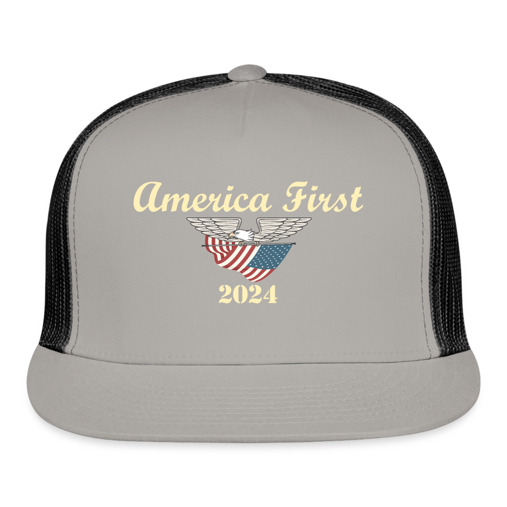 SIE CAPS "AMERICA FIRST 2024" Snapback Baseball Cap - gray/black