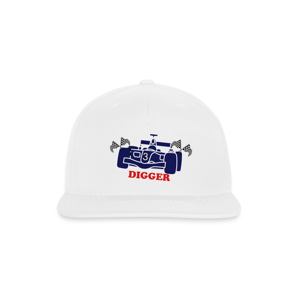 SIE CAPS "DIGGER" Original Snapback Baseball Cap - white
