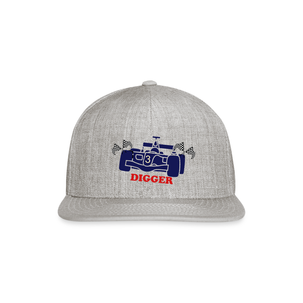 SIE CAPS "DIGGER" Original Snapback Baseball Cap - heather gray