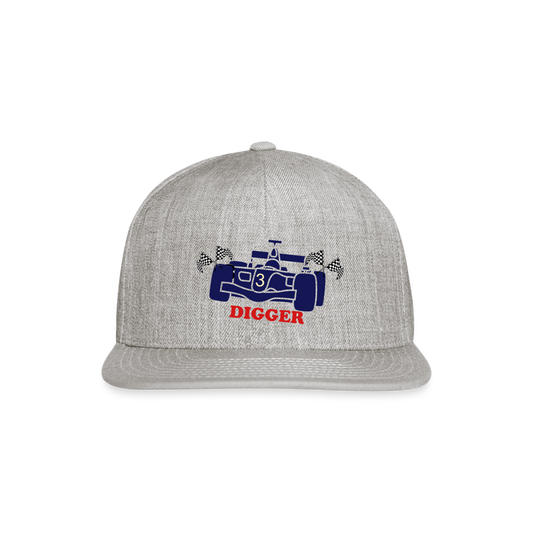 SIE CAPS "DIGGER" Original Snapback Baseball Cap - heather gray