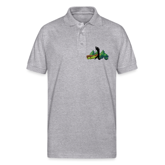 SIE CAPS "GOLFER TEE OFF" Polo Shirt - heather gray