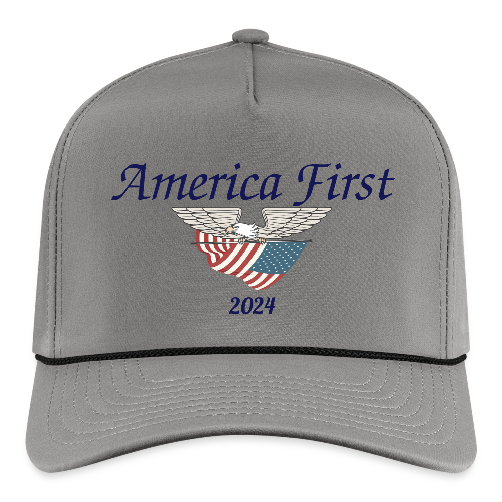SIE CAPS "AERICA FIRST 2024" Snapback Baseball Cap - gray/black