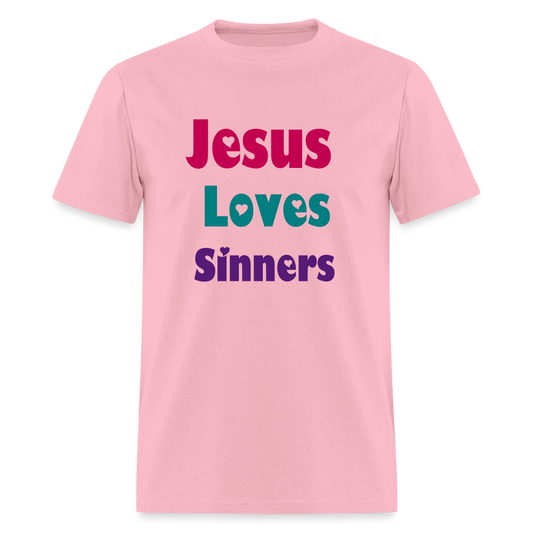 SIE CAPS Jesus Loves Sinners Unisex Classic T-Shirt - pink