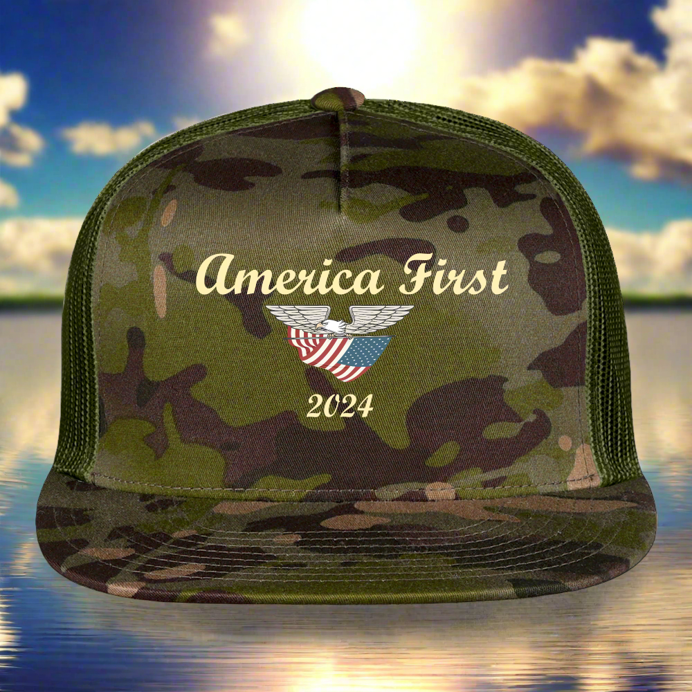 SIE CAPS "America First 2024" Snapback Camo Cap - MultiCam\green