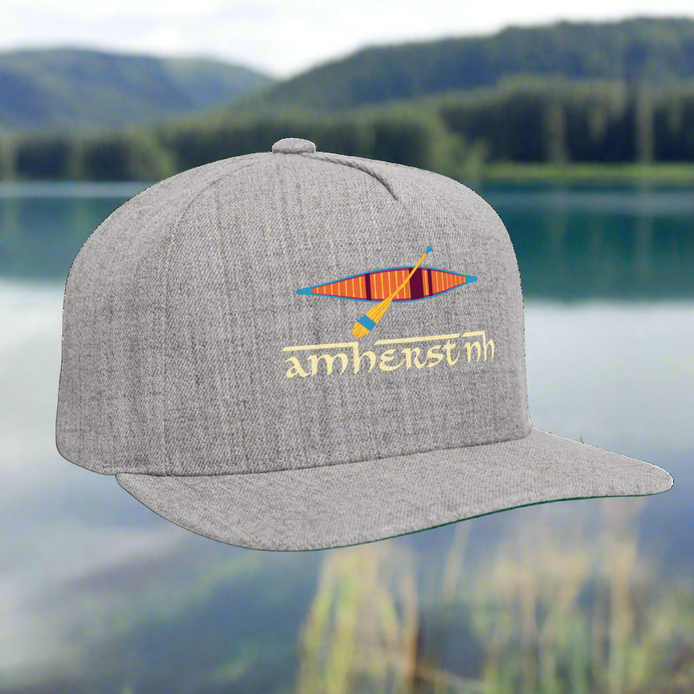 SIE CAPS "AMHERST NH" Snapback Baseball Cap - heather gray