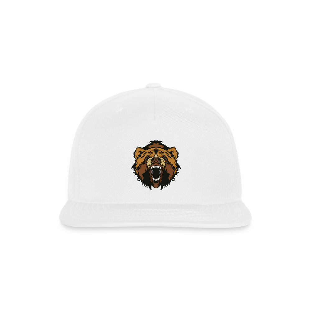 SIE CAPS "BEAR HEAD Snapback Baseball Cap - white