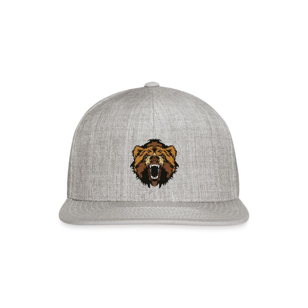 SIE CAPS "BEAR HEAD Snapback Baseball Cap - heather gray