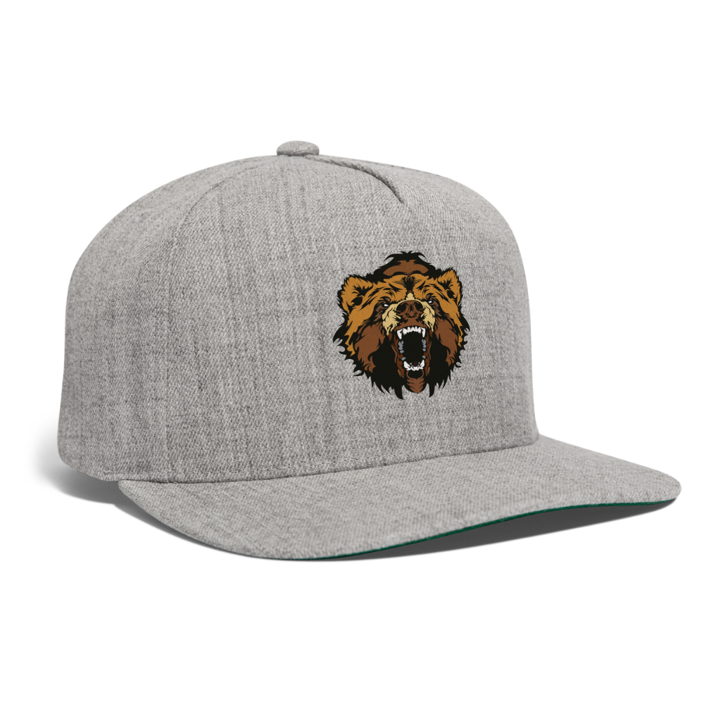 SIE CAPS "BEAR HEAD Snapback Baseball Cap - heather gray