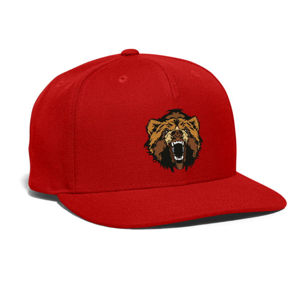 SIE CAPS "BEAR HEAD Snapback Baseball Cap - red