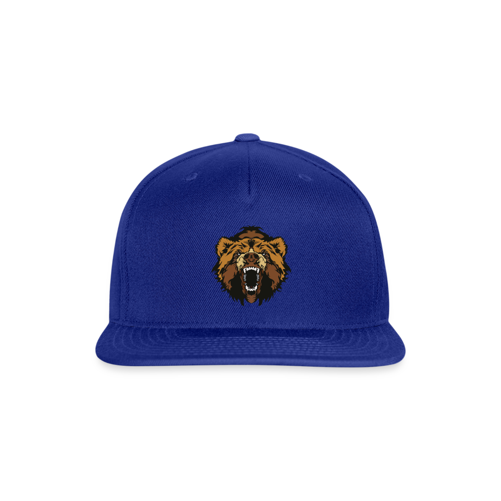 SIE CAPS "BEAR HEAD Snapback Baseball Cap - royal blue