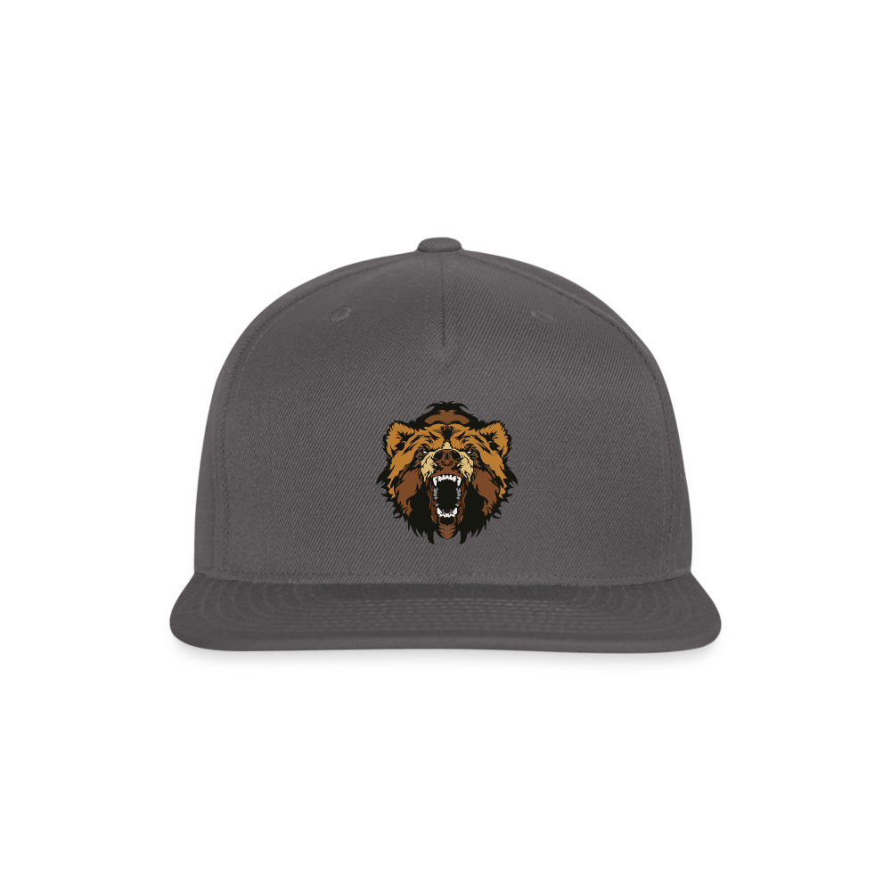 SIE CAPS "BEAR HEAD Snapback Baseball Cap - dark grey