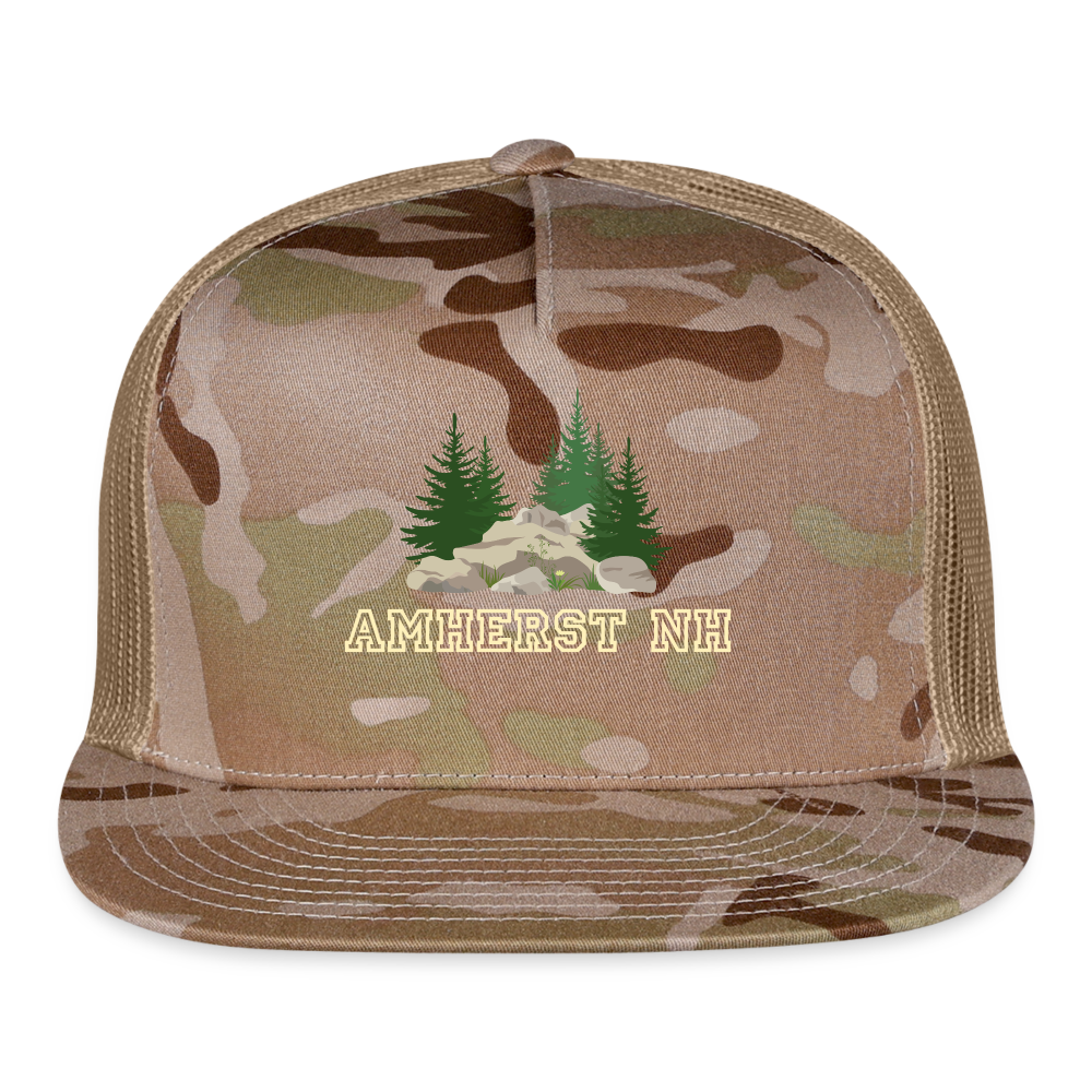 SIE CAPS "AMHERST NH" Snapback Trucker Cap - MultiCam\tan