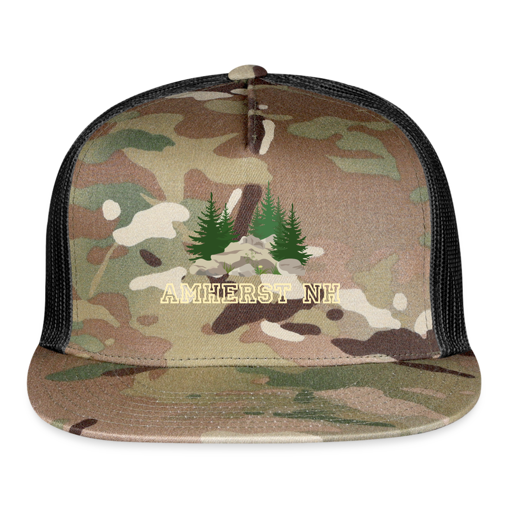 SIE CAPS "AMHERST NH" Snapback Trucker Cap - MultiCam\black