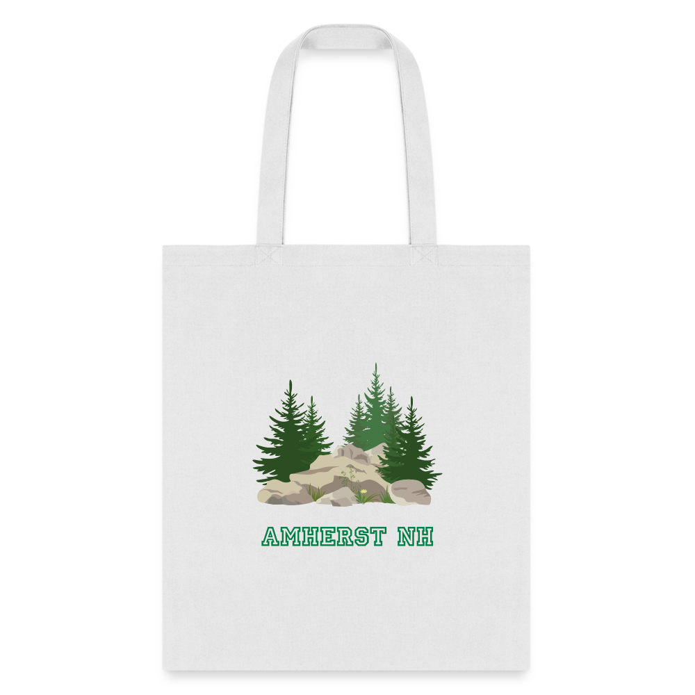 SIE CAPS "AMHERST NH" 2 Image Tote Bag - white