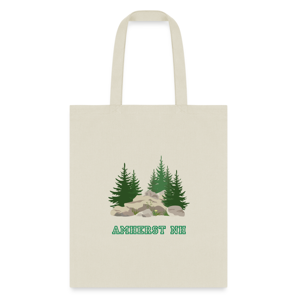 SIE CAPS "AMHERST NH" 2 Image Tote Bag - natural