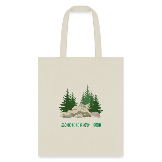 SIE CAPS "AMHERST NH" 2 Image Tote Bag - natural