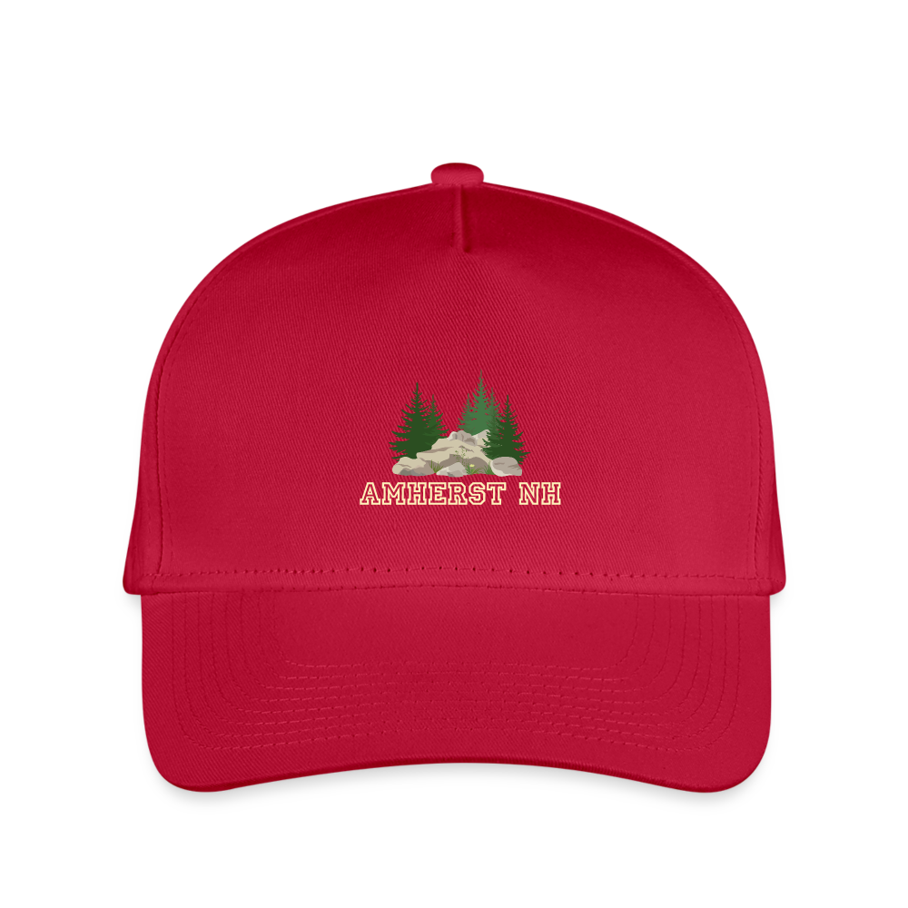 SIE CAPS "AMHERST NH" Kids Snapback Baseball Cap - red