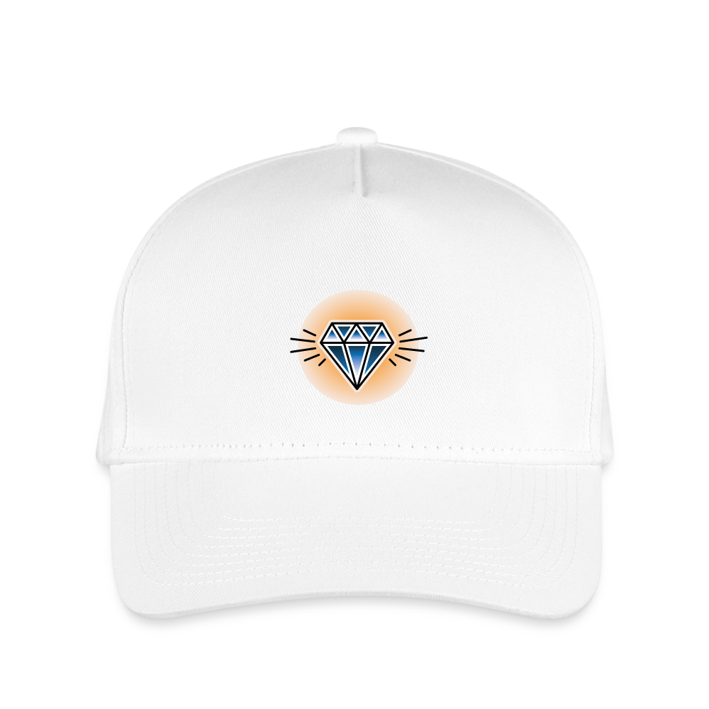 SIE Design Original DIAMOND Kid's Snapback Baseball Cap - white