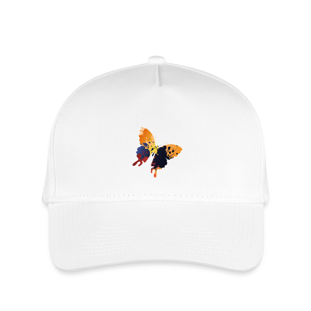 SIE Design Original PAINTED BUTTERFKY Kid's Snapback Baseball Cap - white