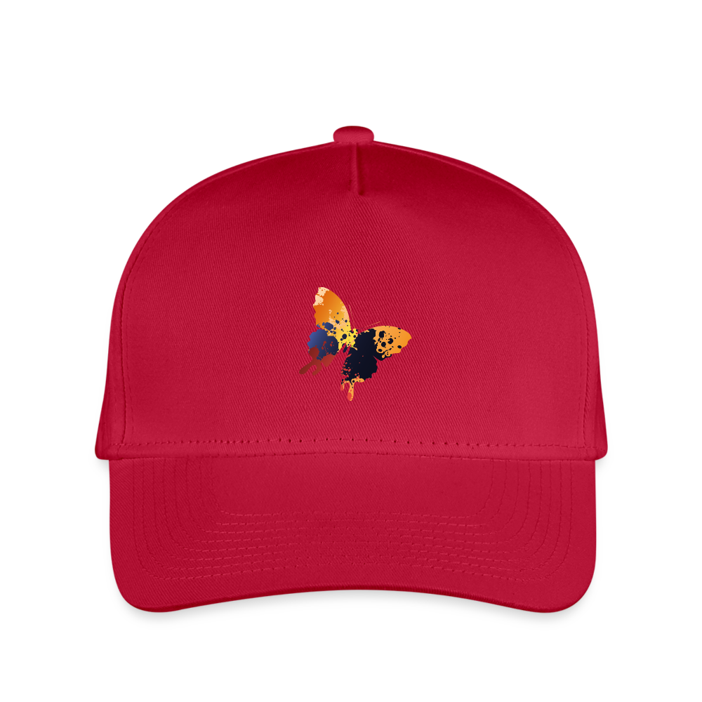 SIE Design Original PAINTED BUTTERFKY Kid's Snapback Baseball Cap - red