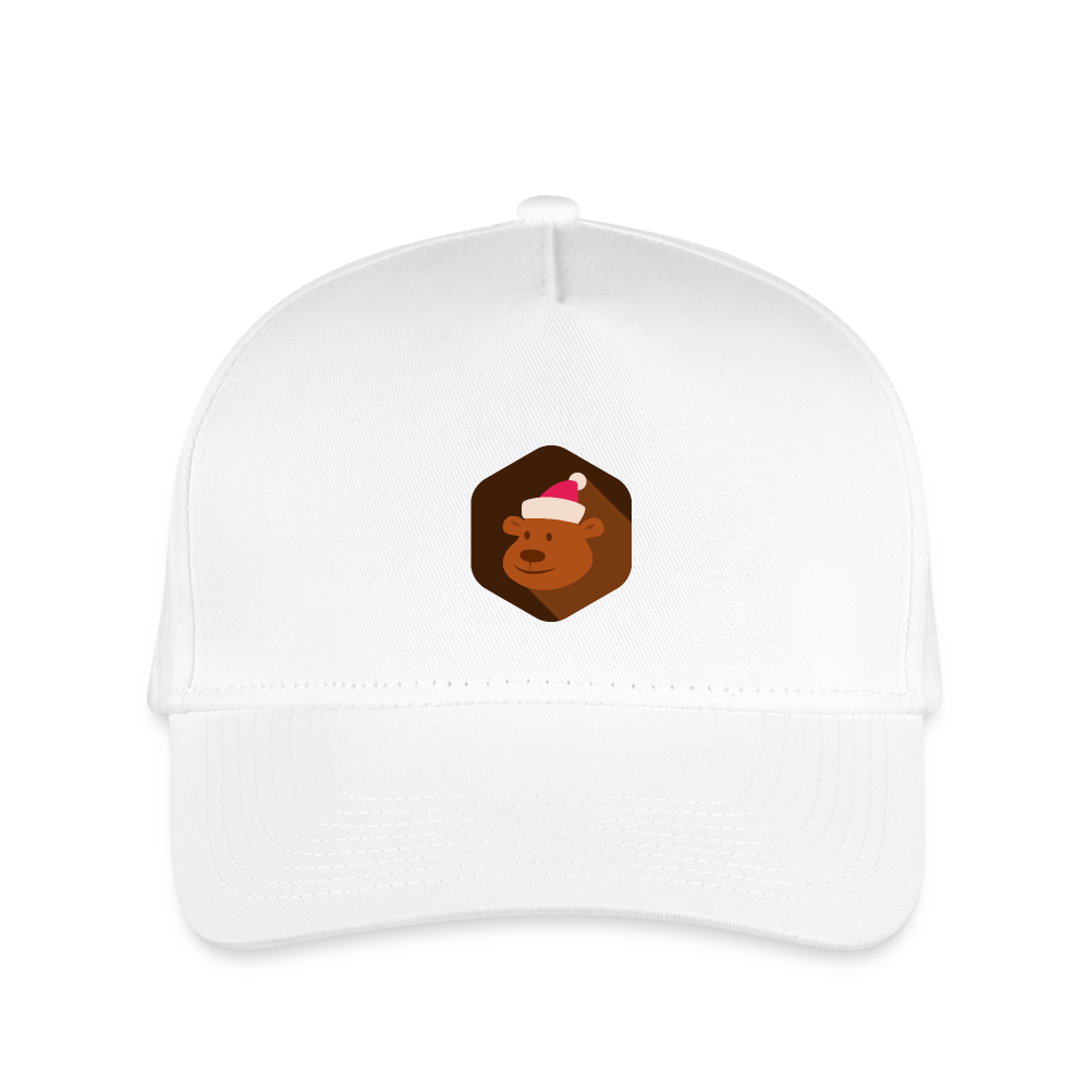 SIE Design Original XMASS BEAR Kid's Snapback Baseball Cap - white