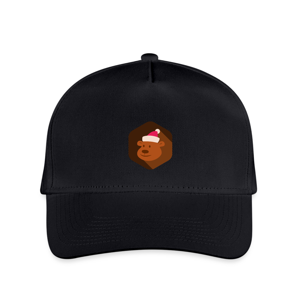 SIE Design Original XMASS BEAR Kid's Snapback Baseball Cap - black