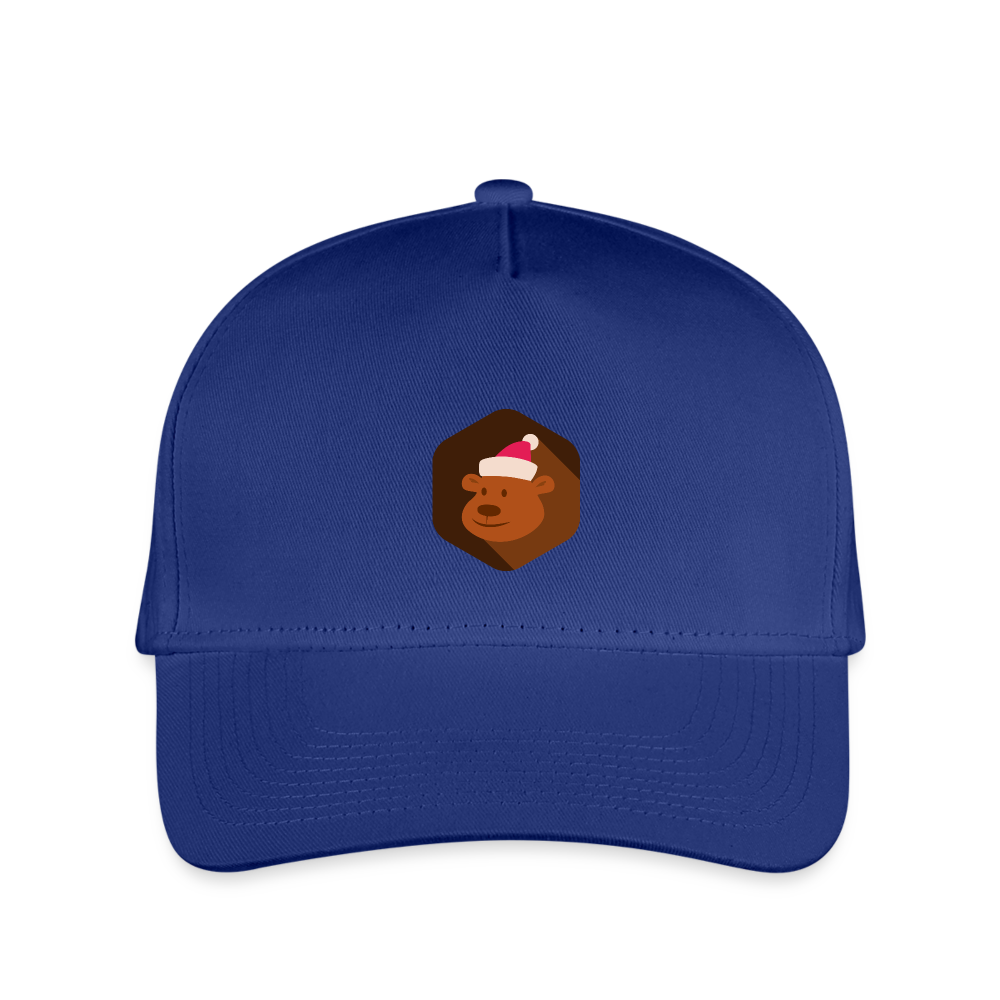 SIE Design Original XMASS BEAR Kid's Snapback Baseball Cap - royal blue