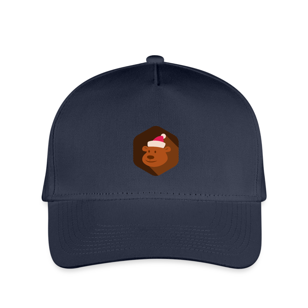 SIE Design Original XMASS BEAR Kid's Snapback Baseball Cap - navy