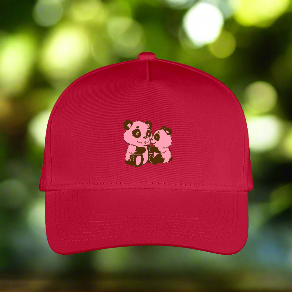 SIE CAPS "PINK PANDAS" Kid's Snapback Baseball Cap - red