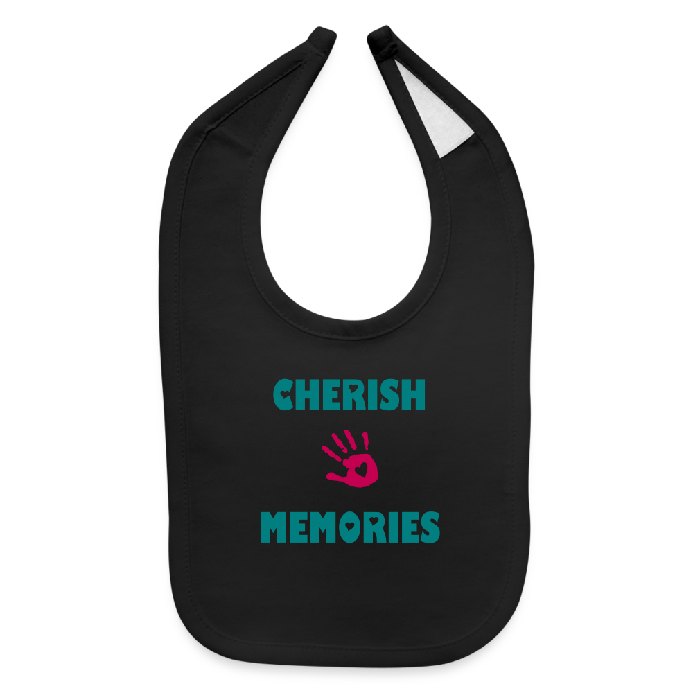 SIE CAPS "CHERISH MEMORIES" Baby Bib - black