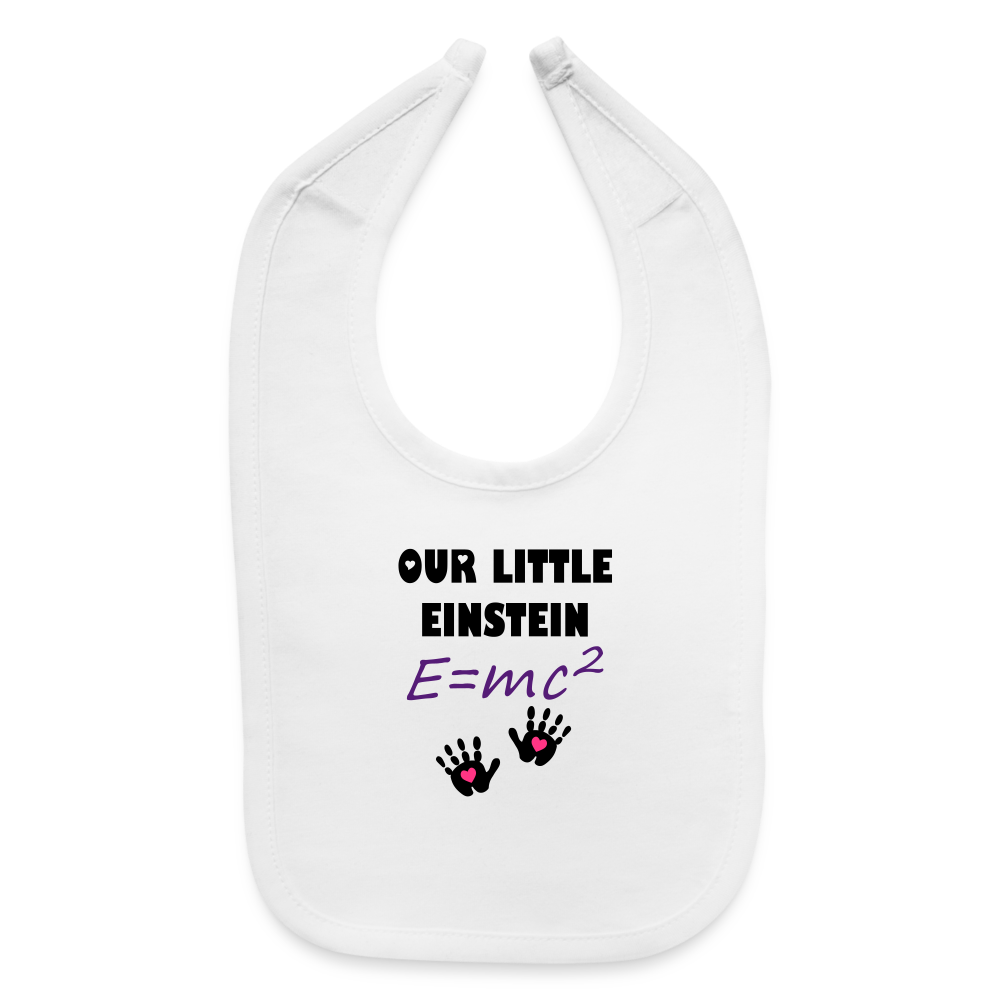 SIE CAPS "OUR LITTLE EINSTEIN Baby Bib - white