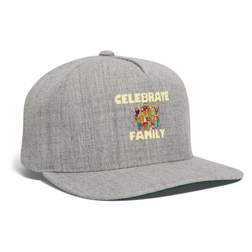 SIE CAPS "CELEBRATE FAMILY" Original Snapback Baseball Cap - heather gray