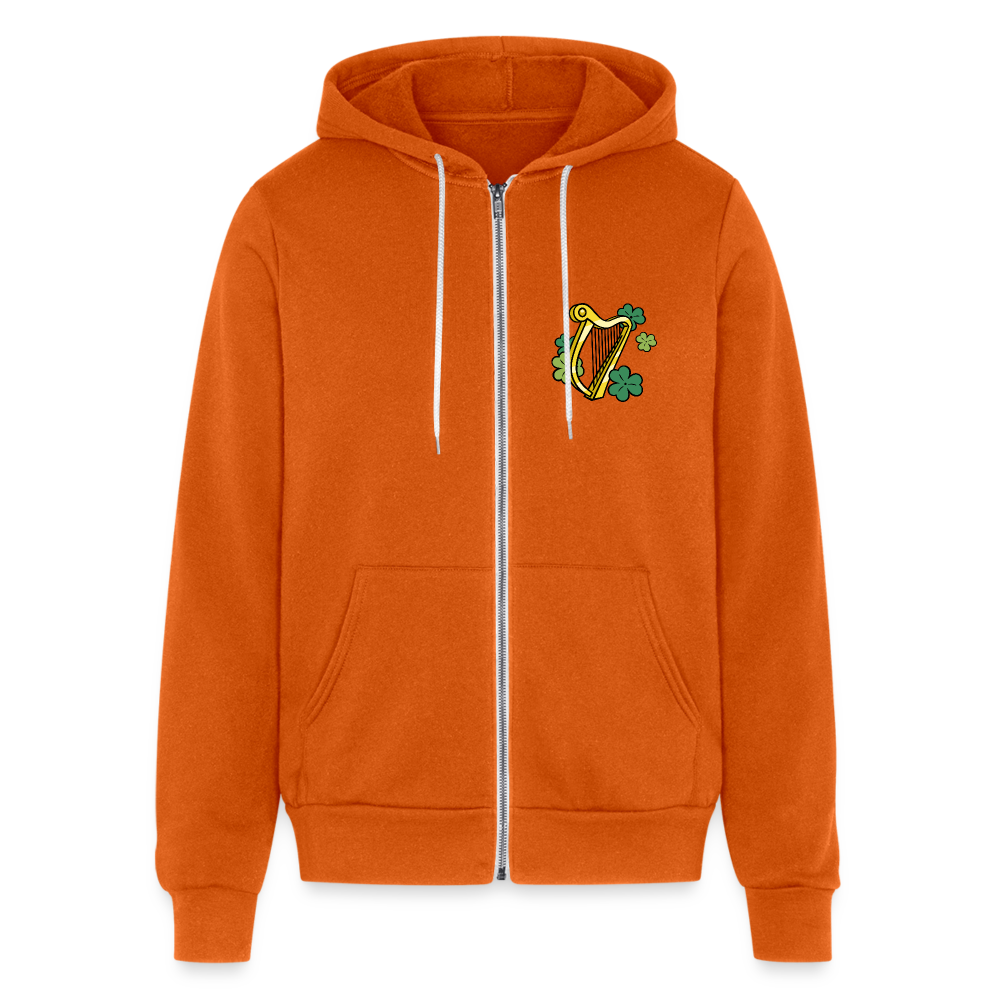 SIE CAPS "IRISH HARP" Bella + Canvas Unisex Full Zip Hoodie - autumn