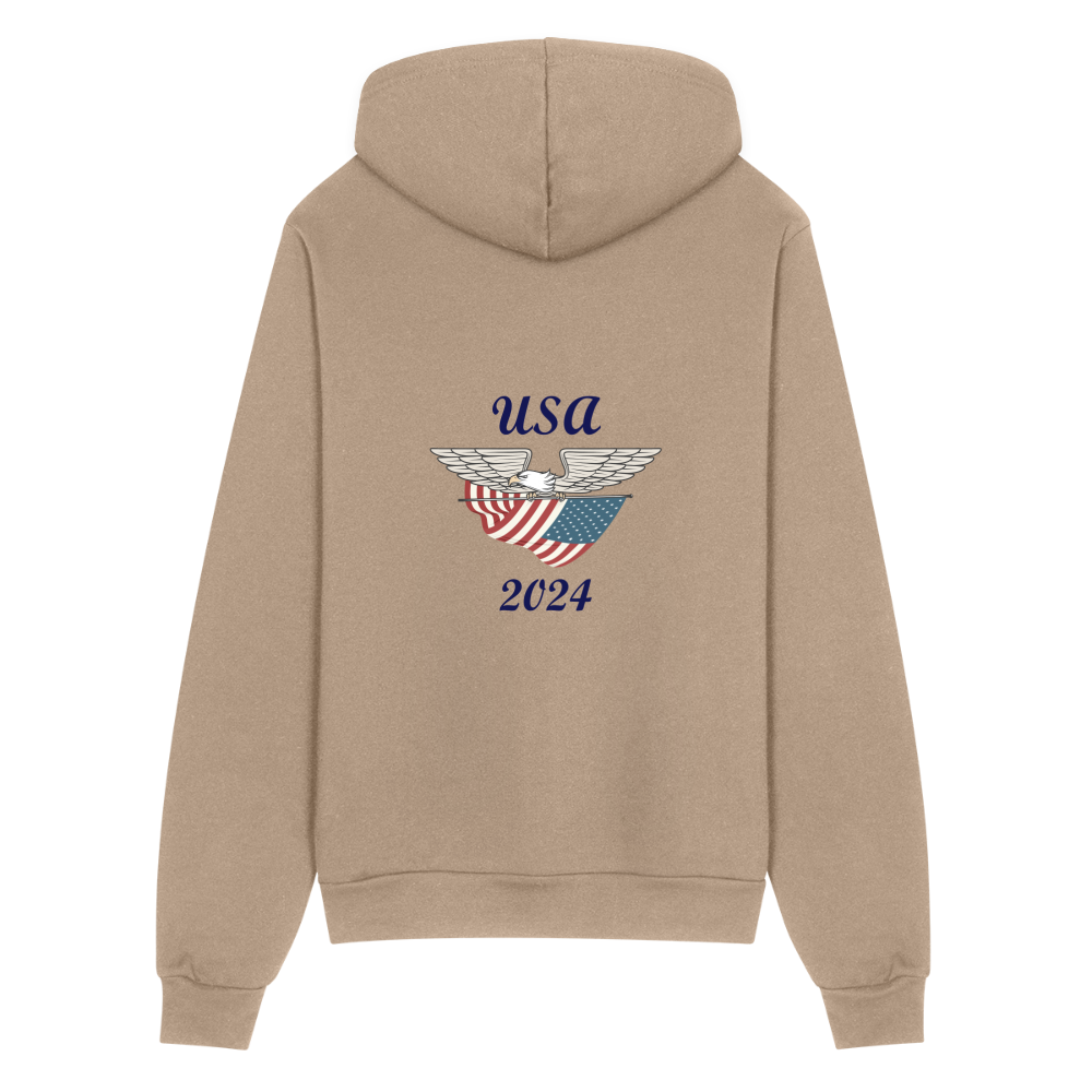 SIE CAPS USA 2024 Bella + Canvas Unisex Full Zip Hoodie - tan