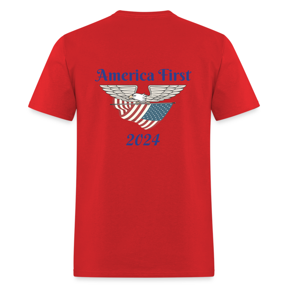 SIE CAPS "AMERICA FIRST 2024" Fruit of the Loom T-Shirt - red