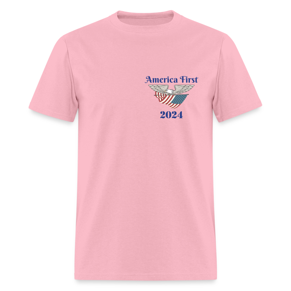 SIE CAPS "AMERICA FIRST 2024" Fruit of the Loom T-Shirt - pink