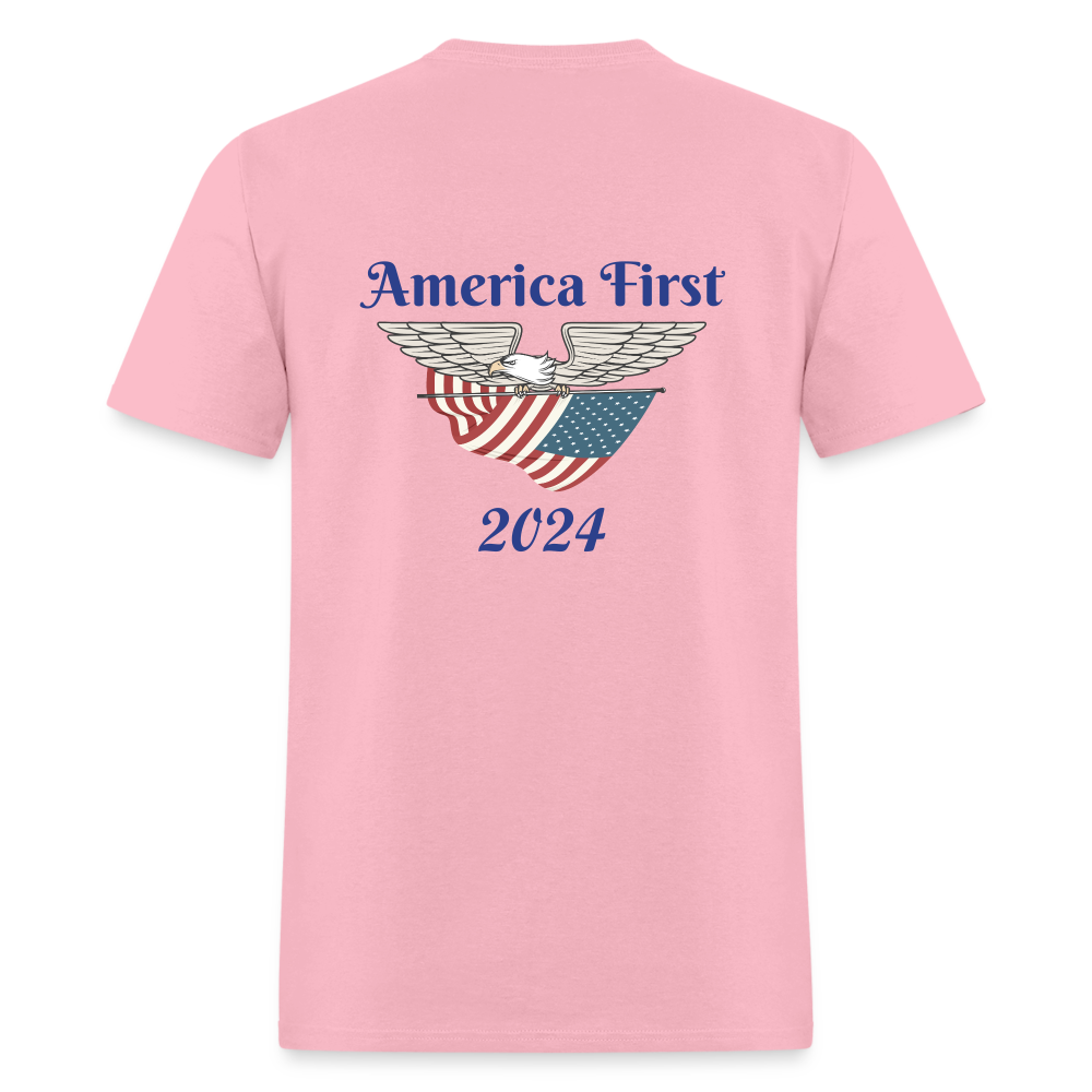 SIE CAPS "AMERICA FIRST 2024" Fruit of the Loom T-Shirt - pink